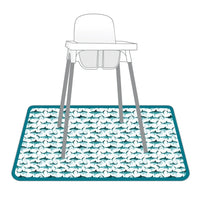 Shark Attack Splash Mat - A Waterproof Catch-All for Highchair Spills and More! - BIG FRENCHIES