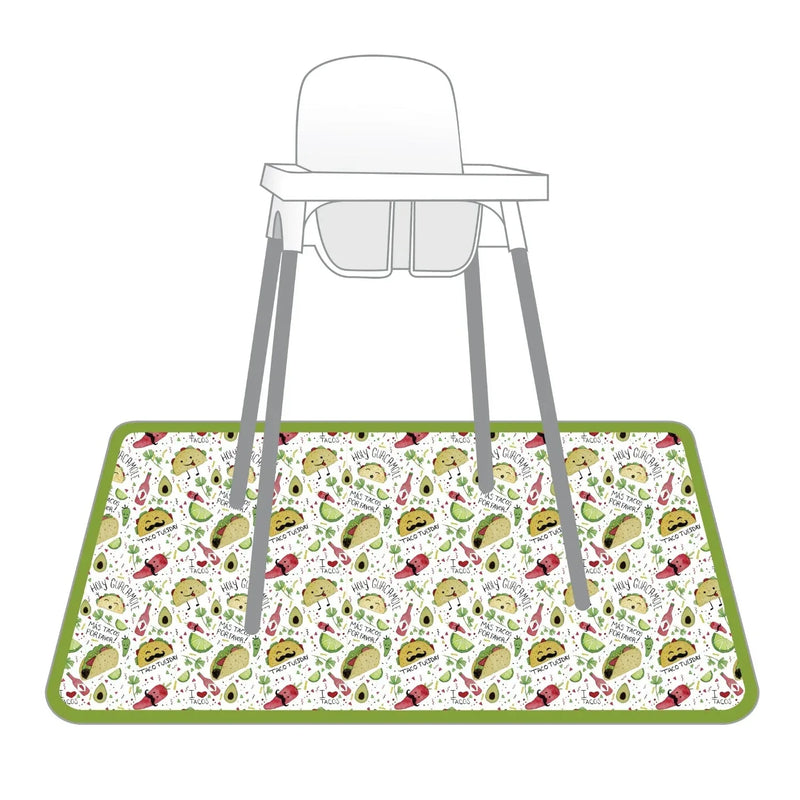 Taco Party Splash Mat - A Waterproof Catch-All for Highchair Spills and More! - BIG FRENCHIES