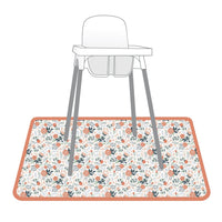 Vintage Rose Splash Mat - A Waterproof Catch-All for Highchair Spills and More!