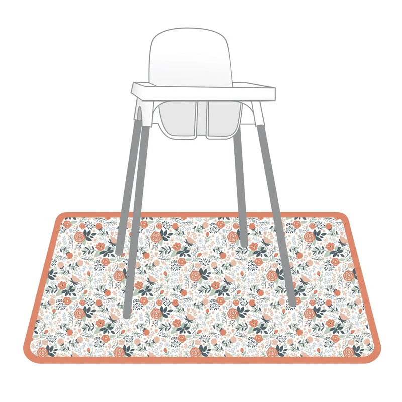 Vintage Rose Splash Mat - A Waterproof Catch-All for Highchair Spills and More! - BIG FRENCHIES