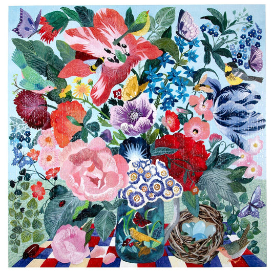 Spring Bouquet 1000 Piece Jigsaw Puzzle eeBoo - BIG FRENCHIES