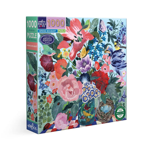 Spring Bouquet 1000 Piece Jigsaw Puzzle eeBoo - BIG FRENCHIES