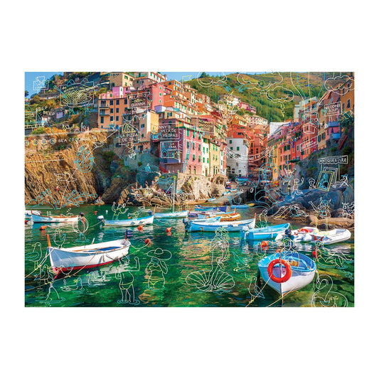 Spring Break at Cinque Terre 1000 Piece Jigsaw Puzzle Fred