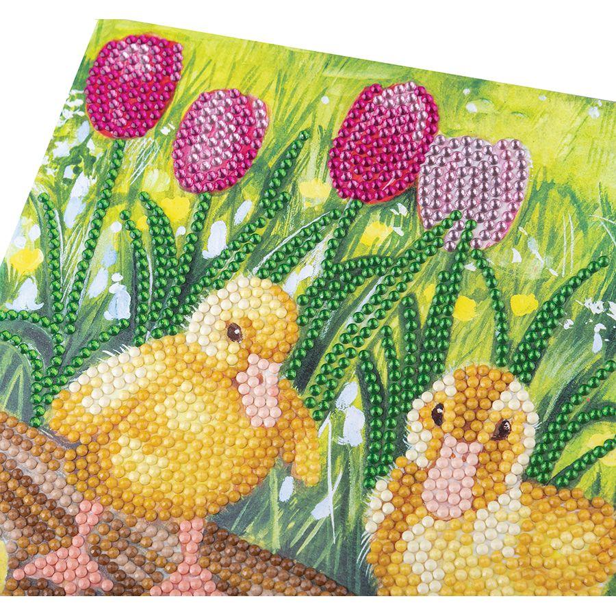 Spring Chicks Crystal Art Card Kit Craft Buddy - BIG FRENCHIES
