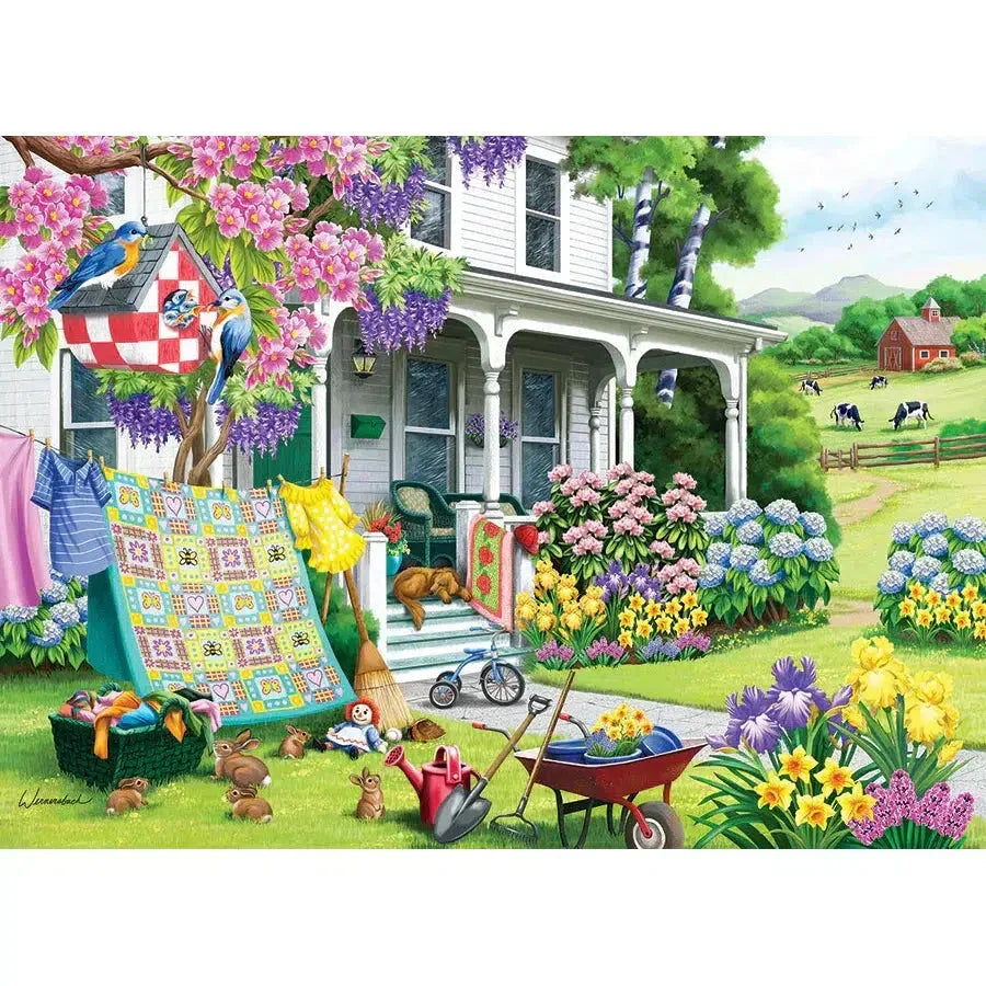 Spring Cleaning 500 Piece Jigsaw Puzzle Cobble Hill - BIG FRENCHIES