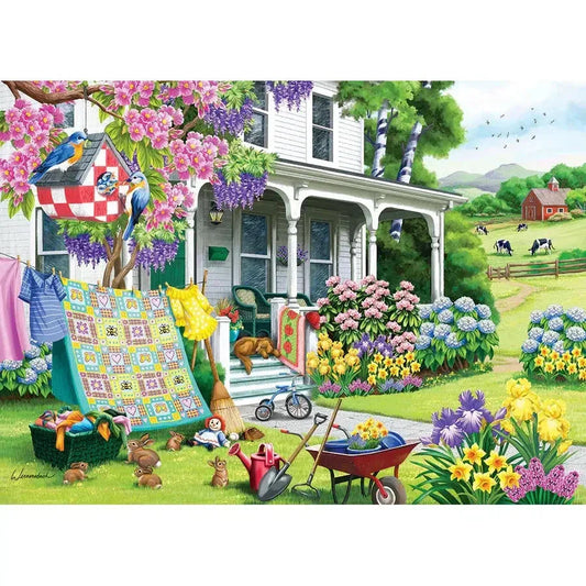 Spring Cleaning 500 Piece Jigsaw Puzzle Cobble Hill - BIG FRENCHIES