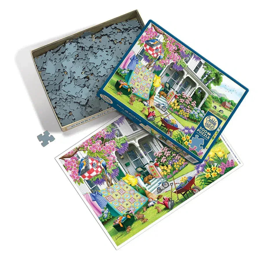 Spring Cleaning 500 Piece Jigsaw Puzzle Cobble Hill - BIG FRENCHIES