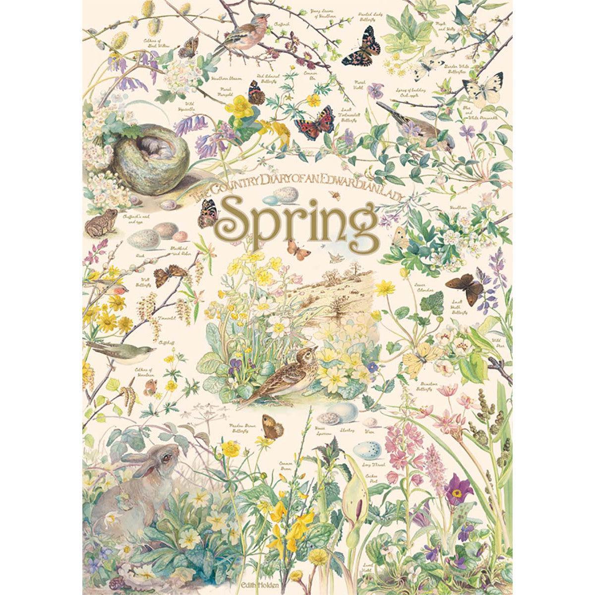 Spring Country Diary 1000 Piece Jigsaw Puzzle Cobble Hill - BIG FRENCHIES