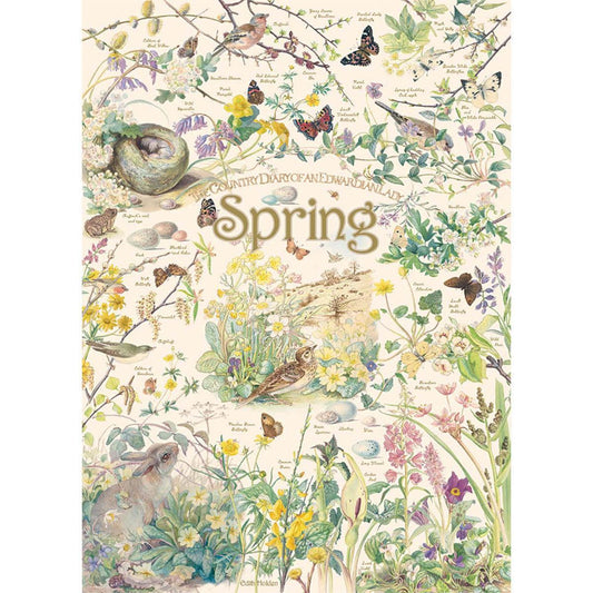 Spring Country Diary 1000 Piece Jigsaw Puzzle Cobble Hill - BIG FRENCHIES