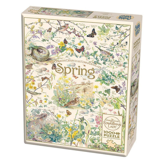 Spring Country Diary 1000 Piece Jigsaw Puzzle Cobble Hill - BIG FRENCHIES