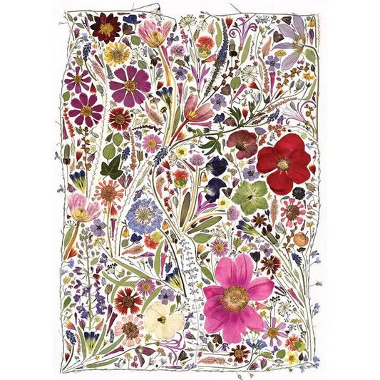 Spring Flower Press 1000 Piece Jigsaw Puzzle Cobble Hill - BIG FRENCHIES