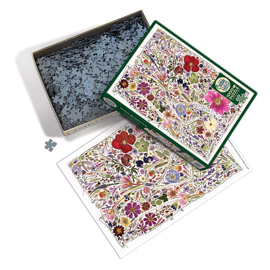 Spring Flower Press 1000 Piece Jigsaw Puzzle Cobble Hill - BIG FRENCHIES