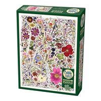 Spring Flower Press 1000 Piece Jigsaw Puzzle Cobble Hill - BIG FRENCHIES