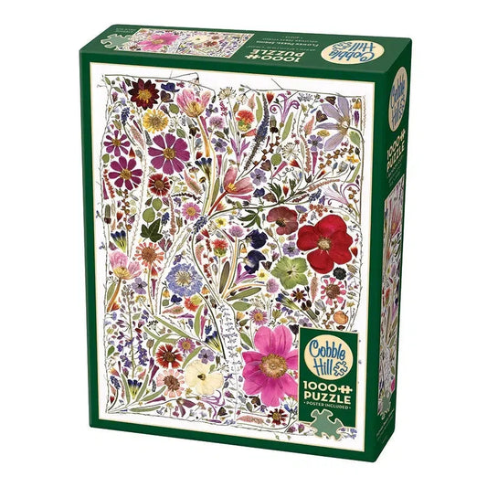 Spring Flower Press 1000 Piece Jigsaw Puzzle Cobble Hill - BIG FRENCHIES