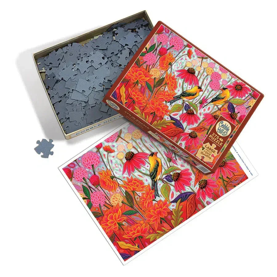 Springtime Goldfinches 275 Large Piece Jigsaw Puzzle Cobble Hill - BIG FRENCHIES