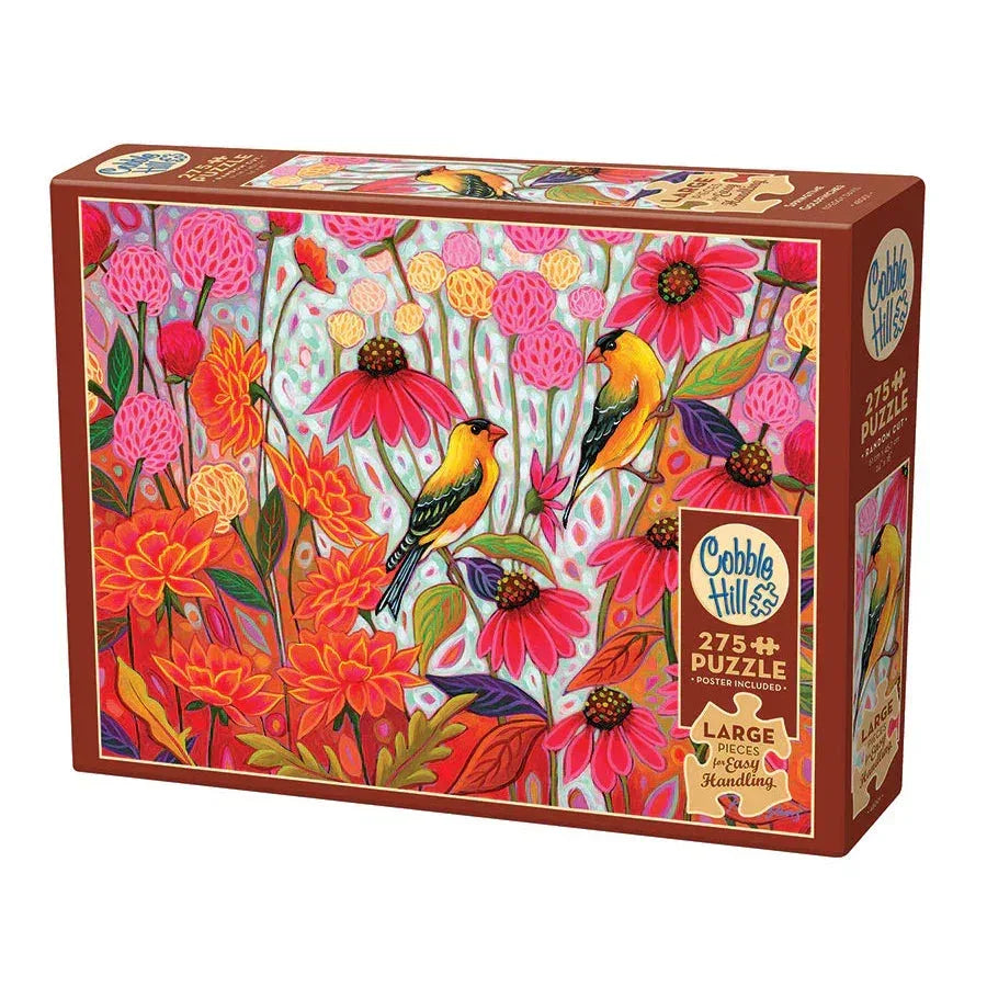 Springtime Goldfinches 275 Large Piece Jigsaw Puzzle Cobble Hill - BIG FRENCHIES