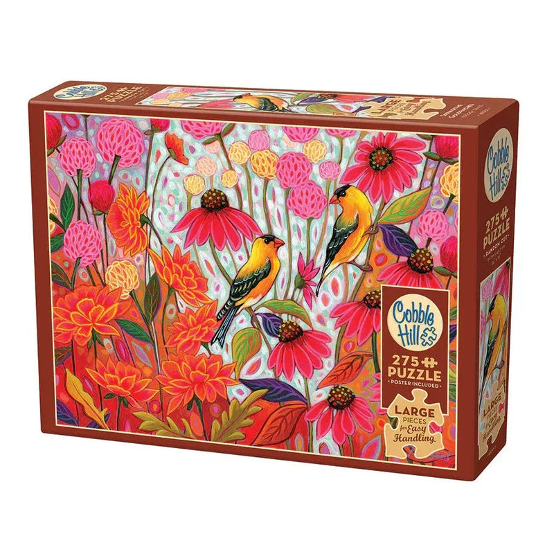 Springtime Goldfinches 275 Large Piece Jigsaw Puzzle Cobble Hill - BIG FRENCHIES