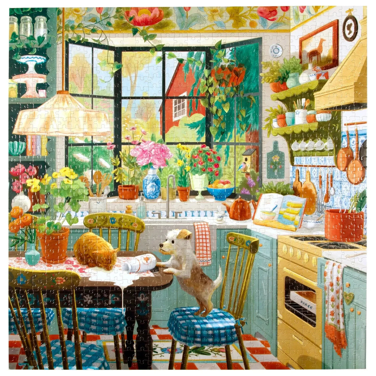 Springtime Kitchen 1000 Piece Jigsaw Puzzle eeBoo - BIG FRENCHIES