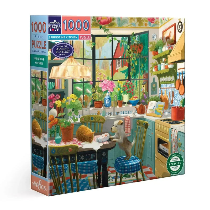 Springtime Kitchen 1000 Piece Jigsaw Puzzle eeBoo - BIG FRENCHIES