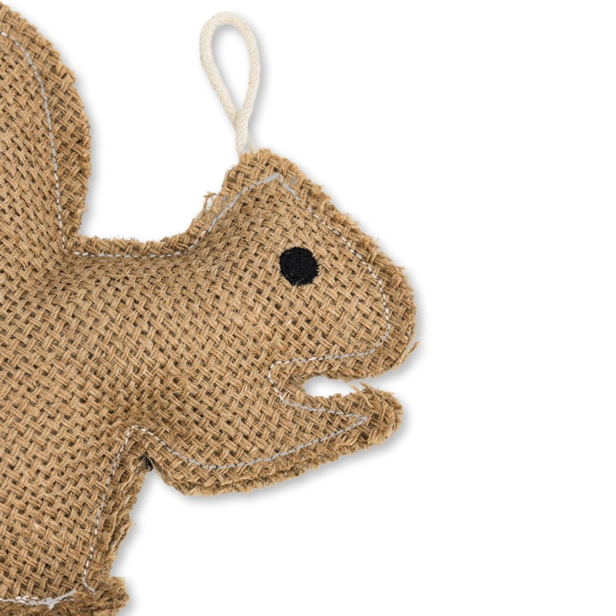 Rustic Jute Squirrel Dog Chew Toy – Non-Toxic & Safe, Soft & Gentle - BIG FRENCHIES