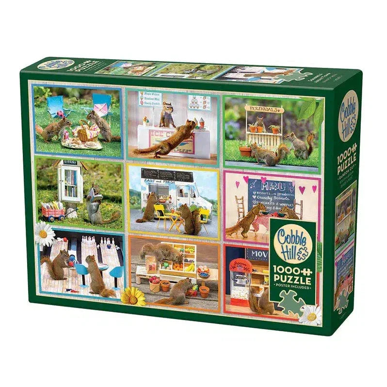 Squirrels Around Town 1000 Piece Jigsaw Puzzle Cobble Hill - BIG FRENCHIES