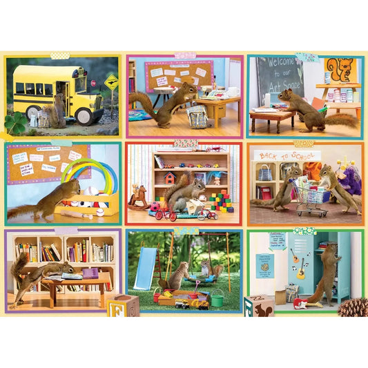 Squirrels at School 1000 Piece Jigsaw Puzzle Cobble Hill - BIG FRENCHIES