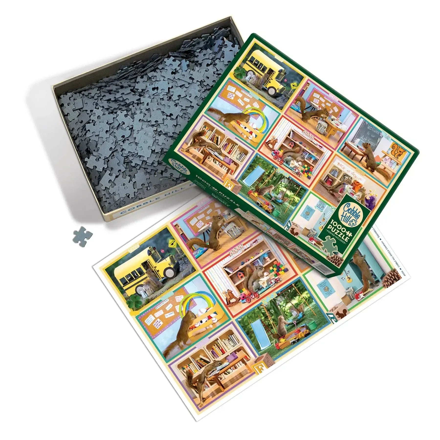 Squirrels at School 1000 Piece Jigsaw Puzzle Cobble Hill - BIG FRENCHIES