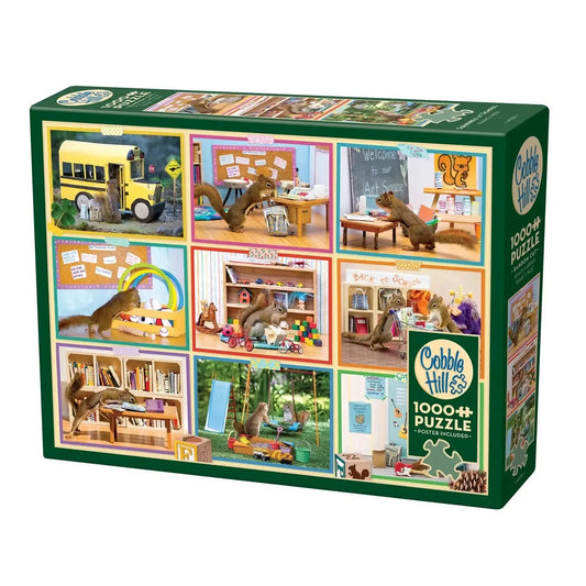 Squirrels at School 1000 Piece Jigsaw Puzzle Cobble Hill - BIG FRENCHIES