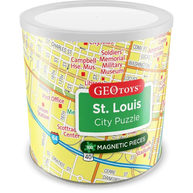 St. Louis City 100 Piece Magnetic Jigsaw Puzzle Geotoys - BIG FRENCHIES