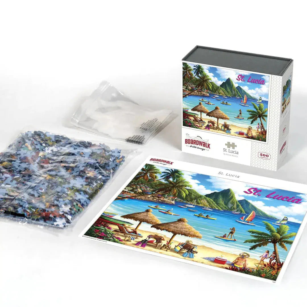 St. Lucia 500 Piece Jigsaw Puzzle Boardwalk