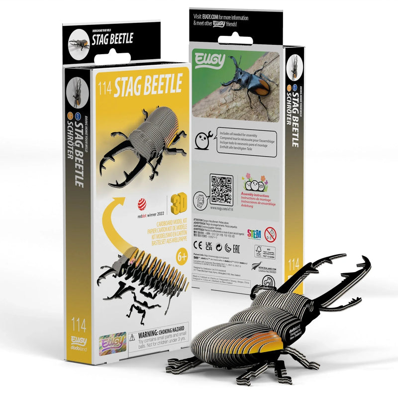 Stag Beetle 3D Cardboard Model Kit Eugy - BIG FRENCHIES