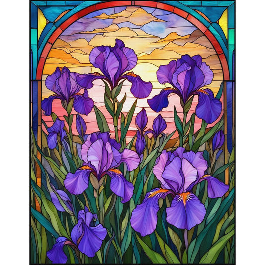 Stain Glass Iris 500 Piece Jigsaw Puzzle Springbok