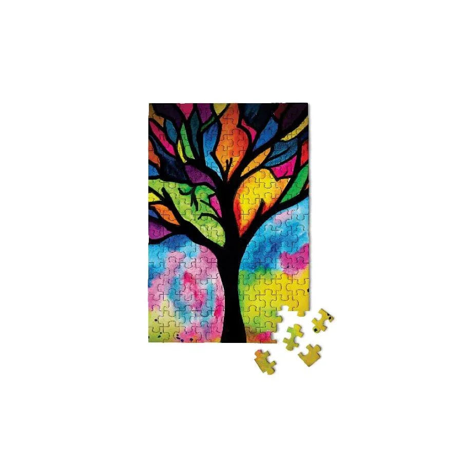 Stained Glass Tree 150 Piece Mini Jigsaw Puzzle Micro Puzzles - BIG FRENCHIES