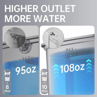Stainless Steel Pet Water Fountain 95oz Quiet Automatic with Filters & Mat