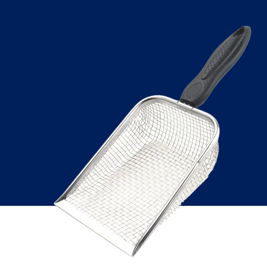 Stainless Steel Cat Litter Scoop with Long Handle | Durable & Easy to Use - BIG FRENCHIES
