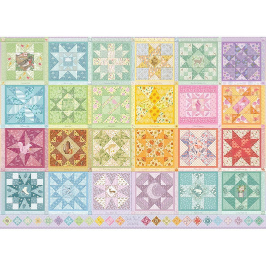 Star Seasons Quilt 1000 Piece Jigsaw Puzzle Cobble Hill - BIG FRENCHIES
