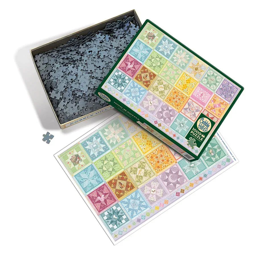 Star Seasons Quilt 1000 Piece Jigsaw Puzzle Cobble Hill - BIG FRENCHIES
