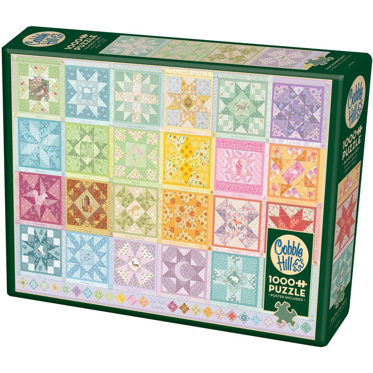 Star Seasons Quilt 1000 Piece Jigsaw Puzzle Cobble Hill - BIG FRENCHIES