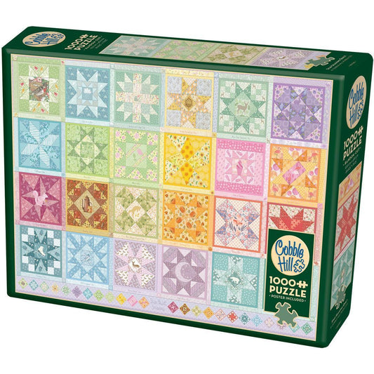 Star Seasons Quilt 1000 Piece Jigsaw Puzzle Cobble Hill - BIG FRENCHIES