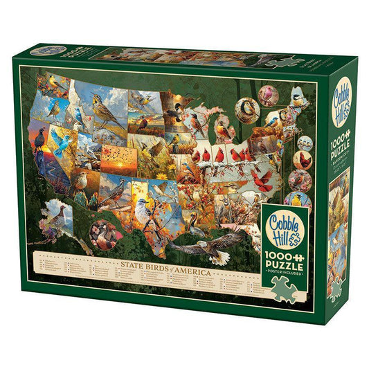 State Birds of America 1000 Piece Jigsaw Puzzle Cobble Hill - BIG FRENCHIES