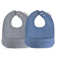 Classic - Set of Soft Vegan Leather Easy Clean Bibs 0-12 Months - BIG FRENCHIES