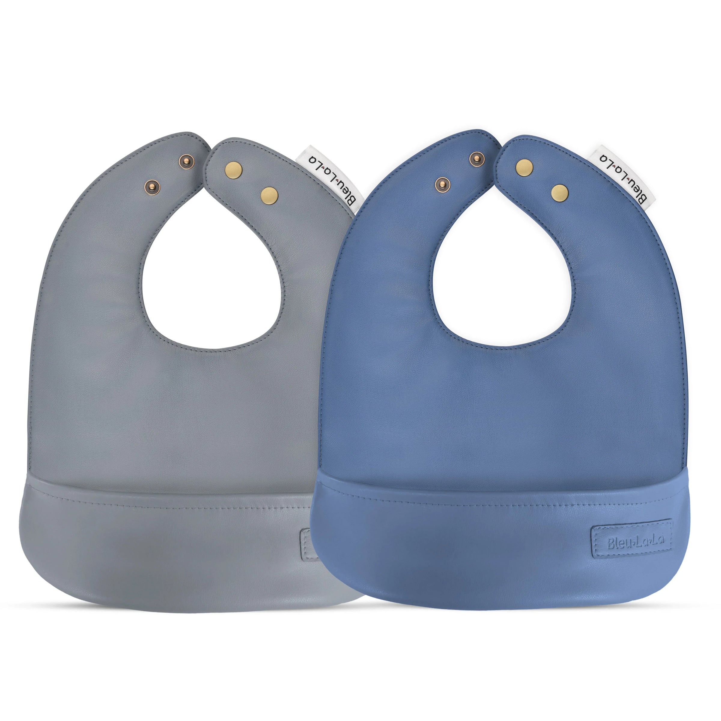 Classic - Set of Soft Vegan Leather Easy Clean Bibs 0-12 Months - BIG FRENCHIES