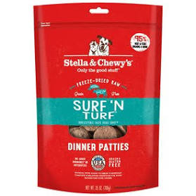 Freeze-Dried Surf 'N Turf Dinner Patties Dog Food by Stella & Chewy's