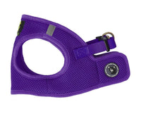 EcoBark Purple Step In Dog Harness - Rapid Fastener Reflective Soft Mesh Dog Vest Halter for Small Dogs and Puppies - BIG FRENCHIES