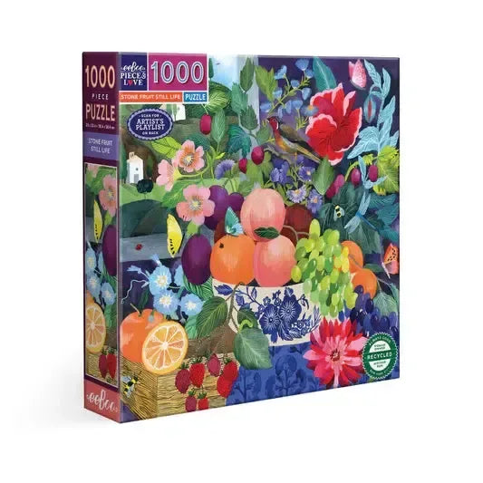Stone Fruit Life 1000 Piece Jigsaw Puzzle eeBoo - BIG FRENCHIES