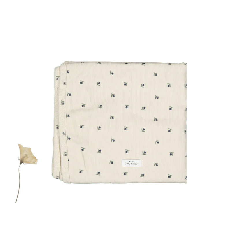 The Printed Blanket - Mini Stitch Blue - BIG FRENCHIES