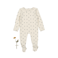 The Printed Romper - Mini Stitch Blue