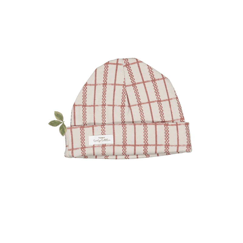 The Printed Hat - Mauve Check-Hat-BIG FRENCHIES-Lovely Littles