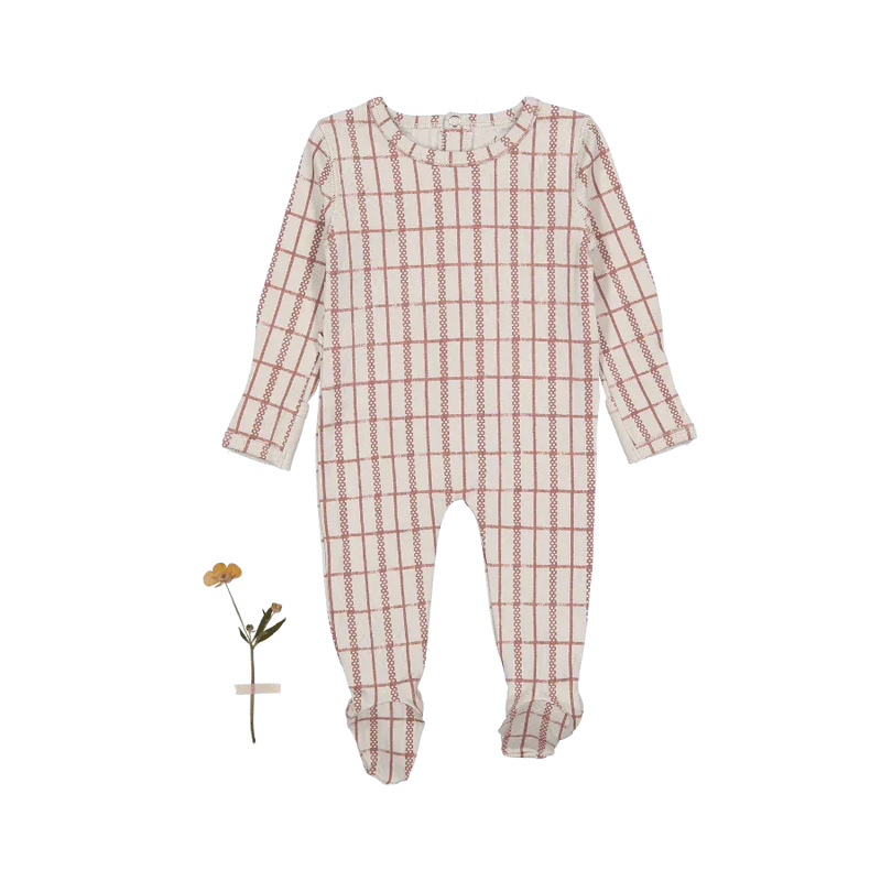The Printed Romper - Mauve Check - BIG FRENCHIES