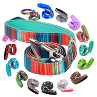 Stripe Dog Leash by EcoBark - Multicolor Padded Comfort Grip Leash - 4ft, 5ft, and 6ft Leash for Small and Medium Dogs - BIG FRENCHIES